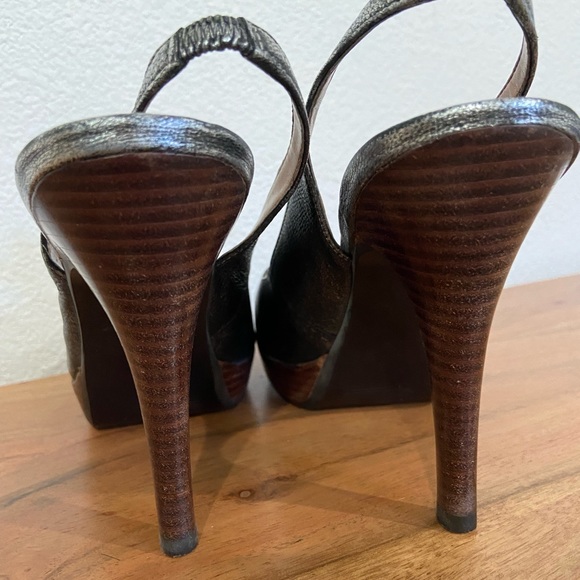 Gunmetal Slingback Platform heels - Picture 8 of 9